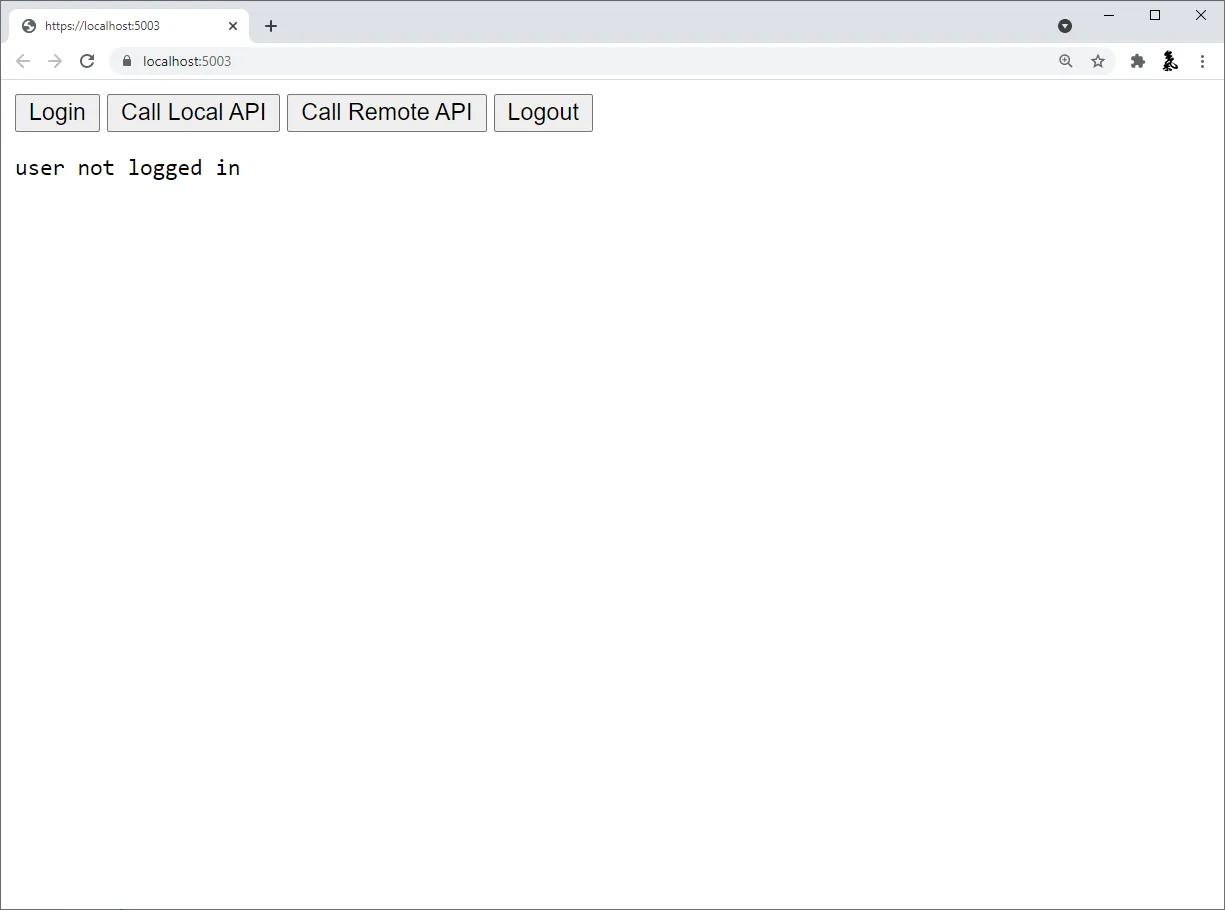 A simple javascript client with multiple action buttons