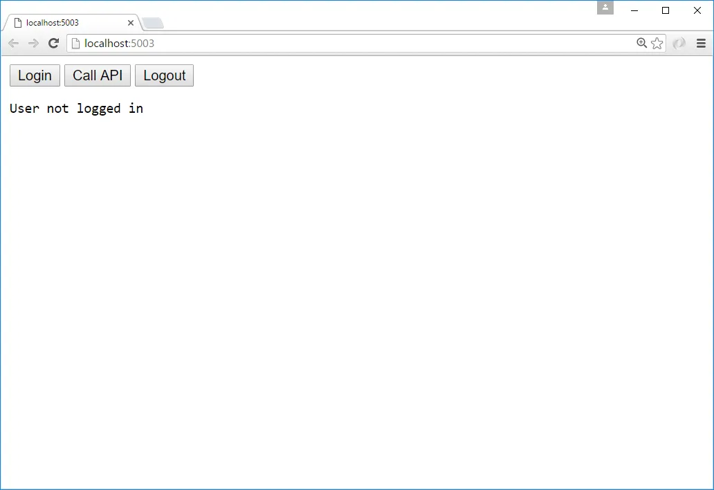 Showing a user is not logged in to a JavaScript client
